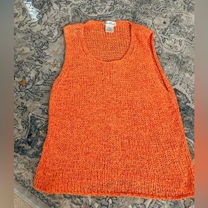 Orange sleeveless top size large